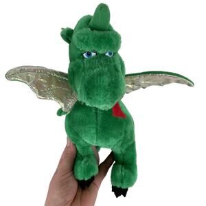 Vintage Green Dragon Plush Stuffed Animal 1993 Liberty Toys 10"